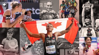 Photomontage des différents athlètes canadiens vedette de 2019