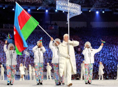 Les athlètes d'Azerbaïdjan à la Cérémonie d'ouverture de Vancouver 2010