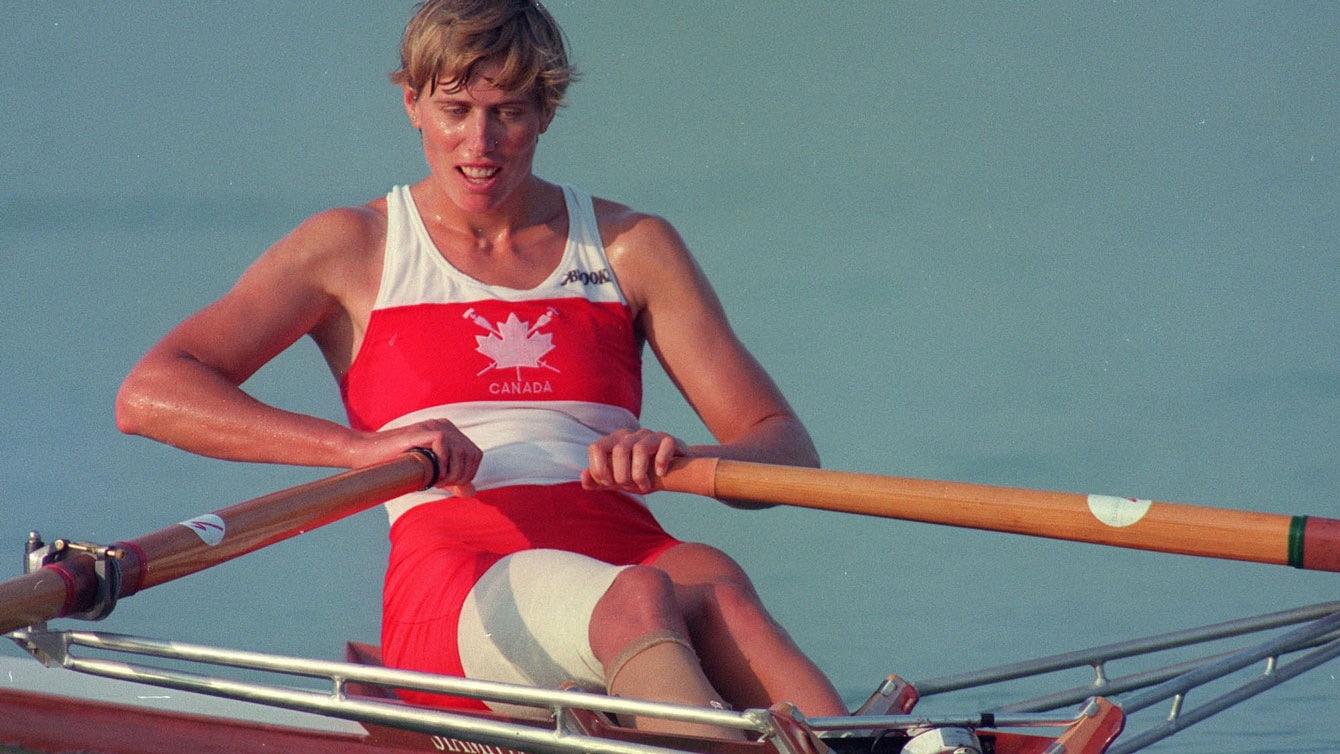 Silken Laumann en action à barcelone 1992