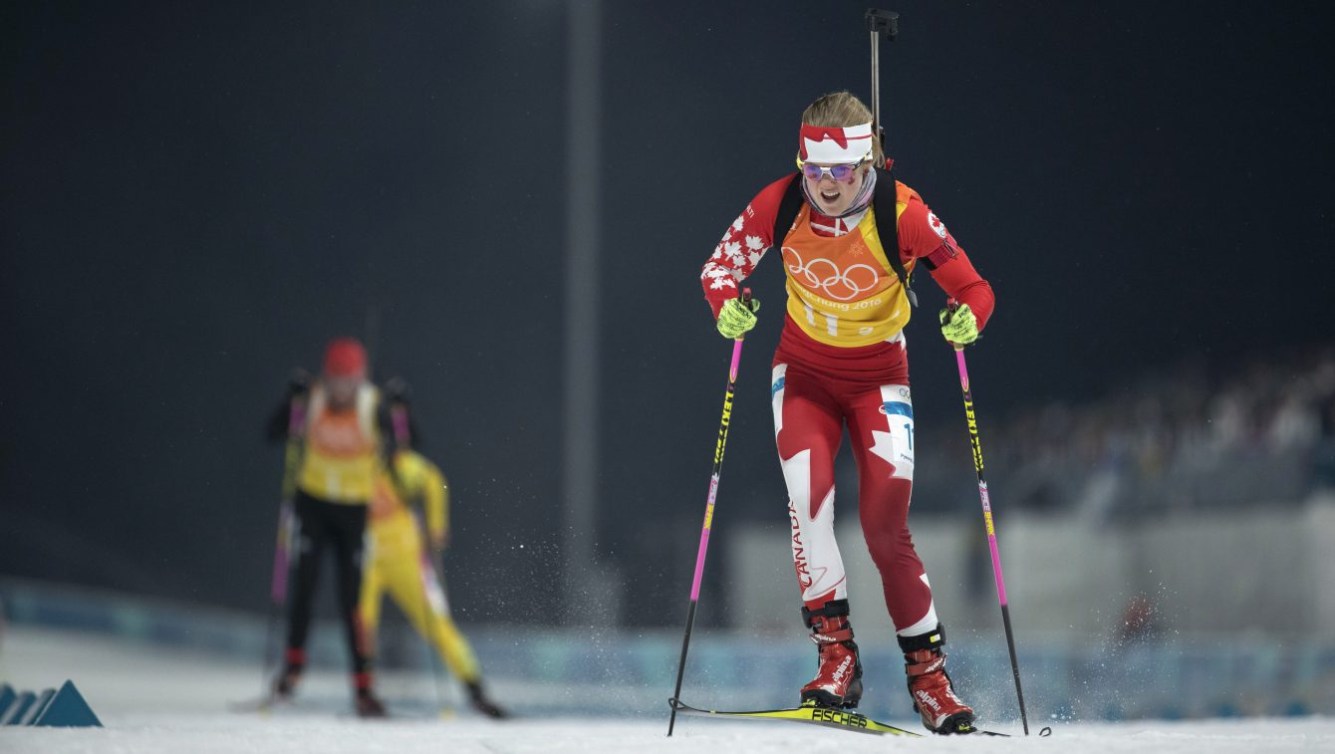Emma Lunder en ski de fond