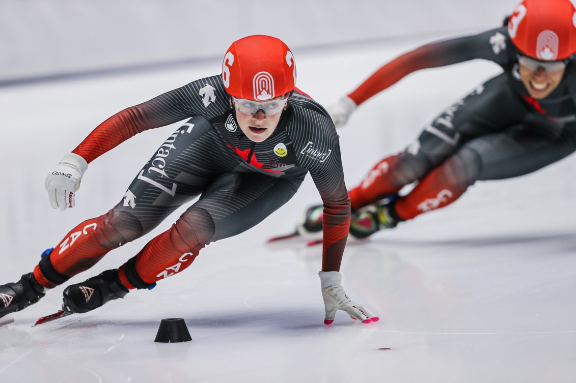 Kim Boutin en train de patiner