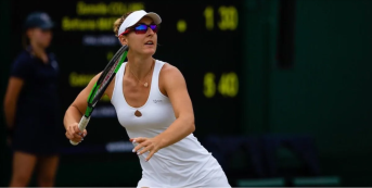 La joueuse de tennis canadienne Gabriela Dabrowski en pleine action dans un match