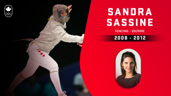 Sandra Sassine en action avec une photo de profil.