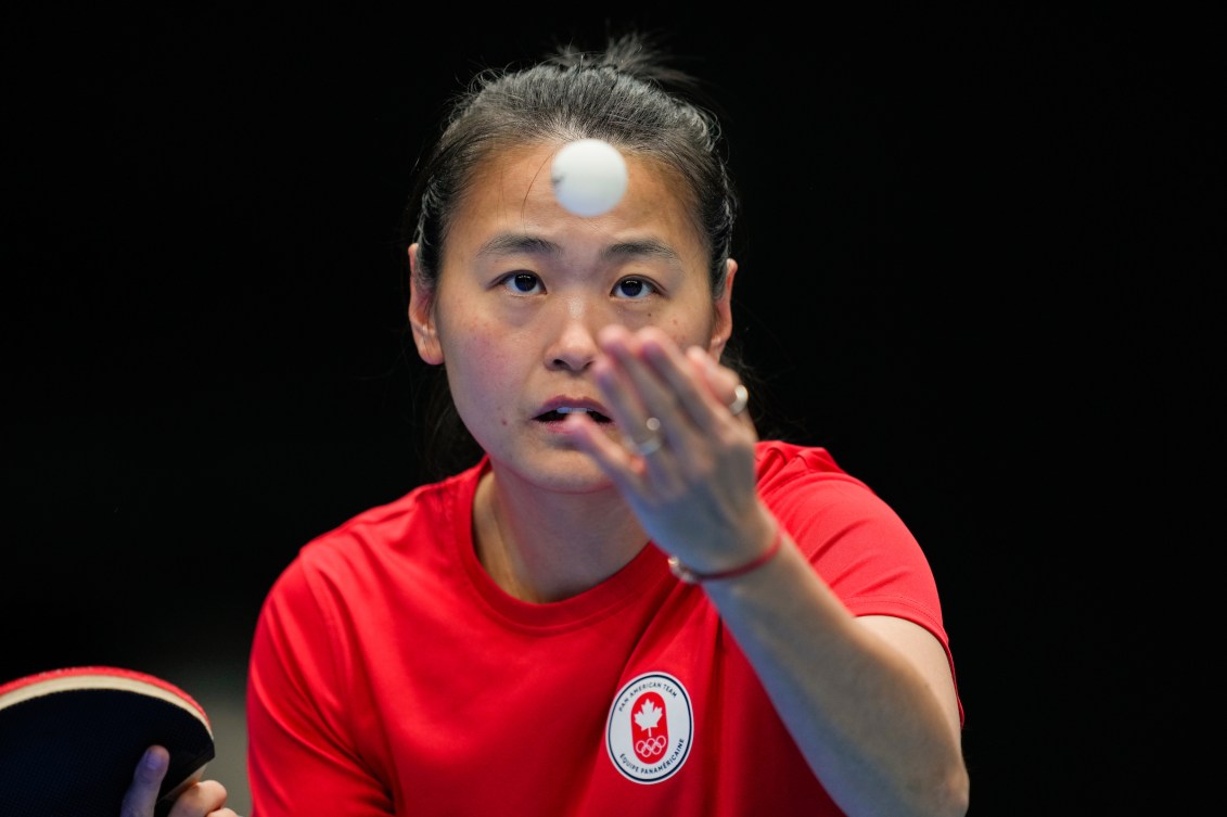 Mo Zhang pendant un match.