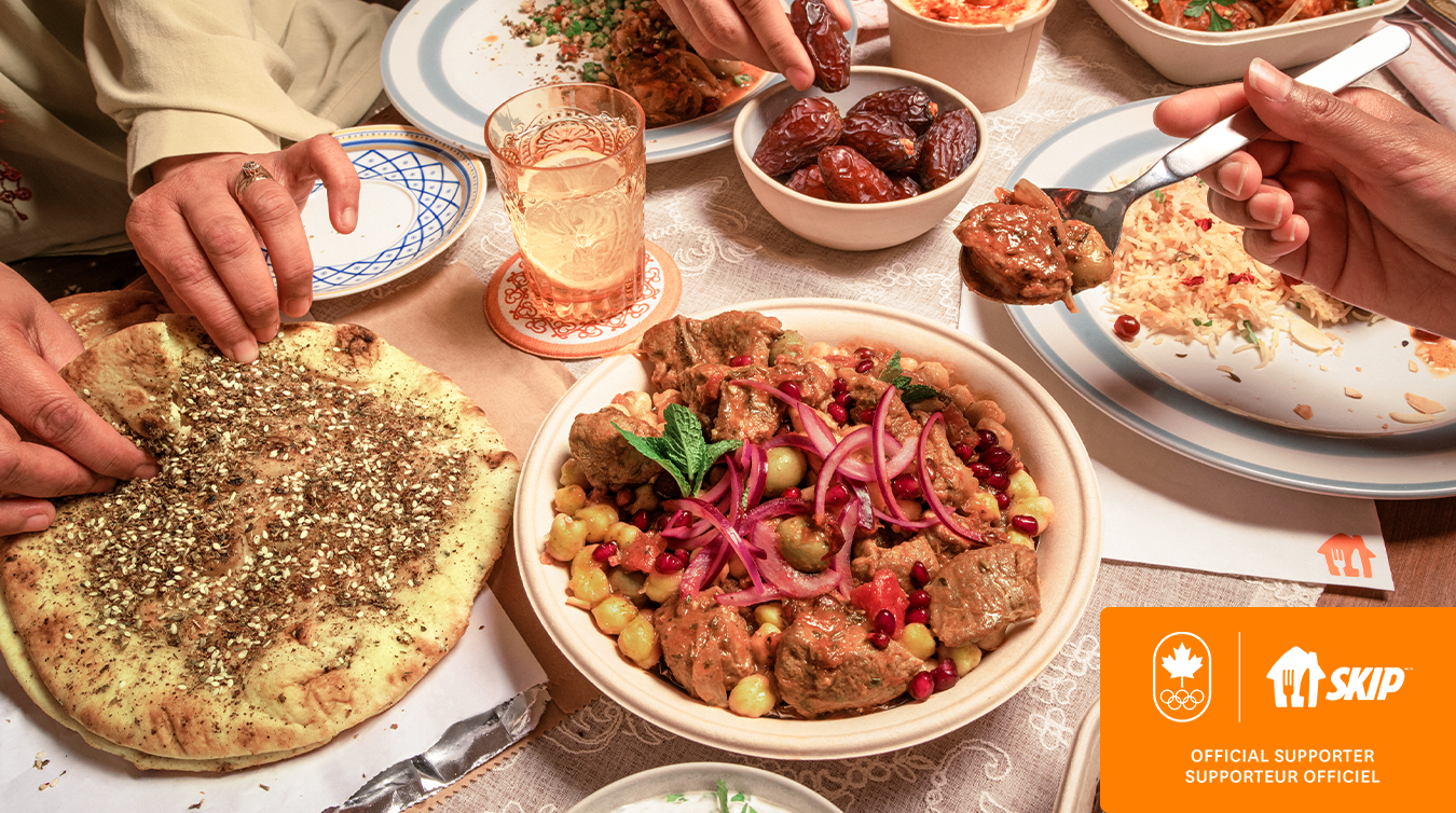 Middle Eastern food on a table