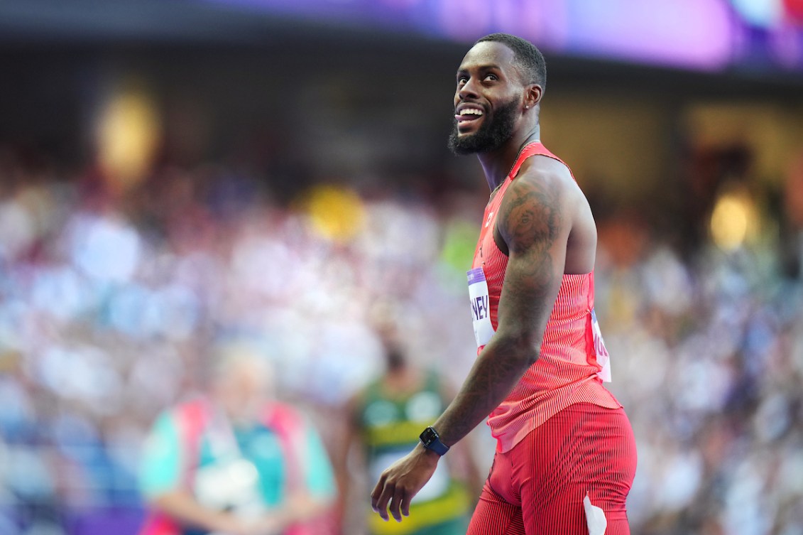 Brendon Rodney sourit après sa course.