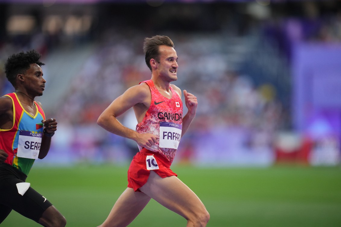 Thomas Fafard pendant le 5 000 m.