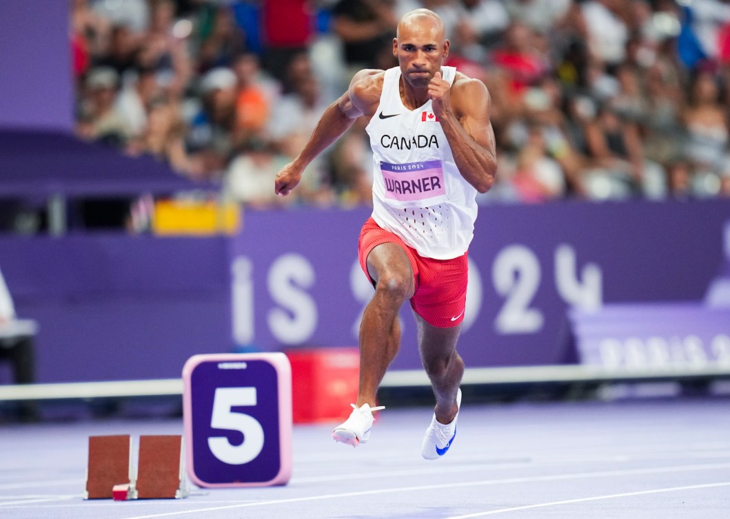 Damian Warner participe au 400 m.