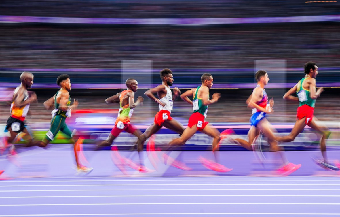 Mohammed Ahmed pendant le 10 000 m.