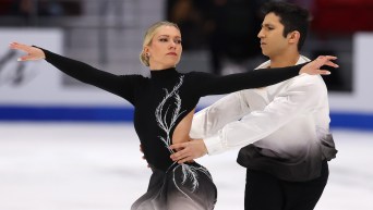 Marjorie Lajoie et Zachary Lagha en action.