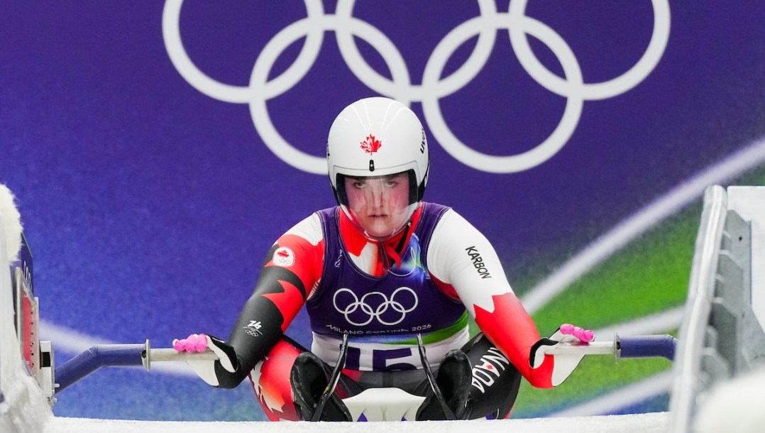 Embyr-Lee Susko en action en luge.