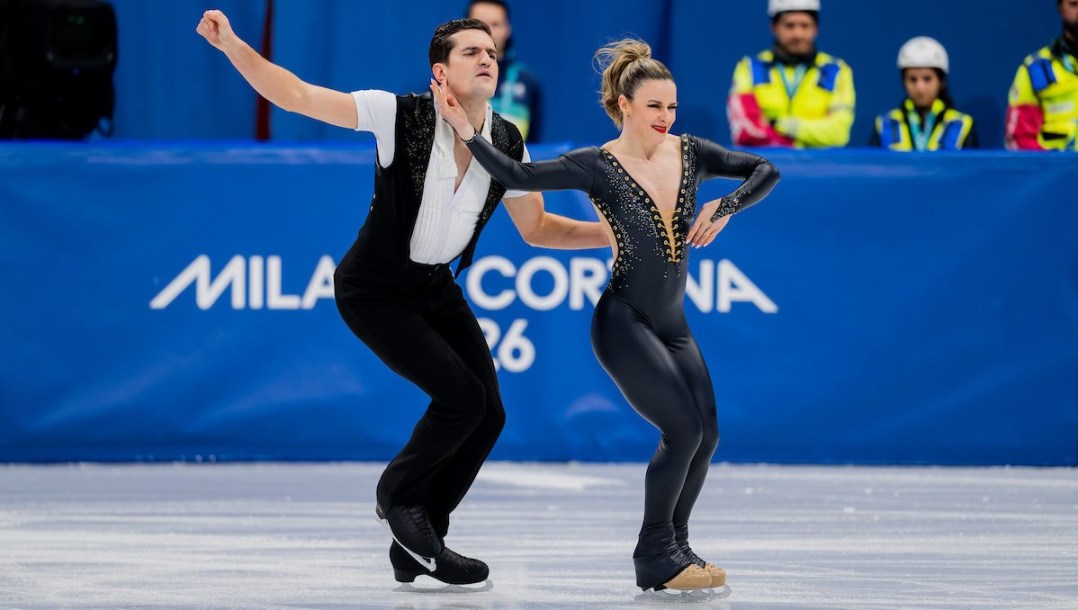 Marie-Jade Lauriault en action en patinage artistique.