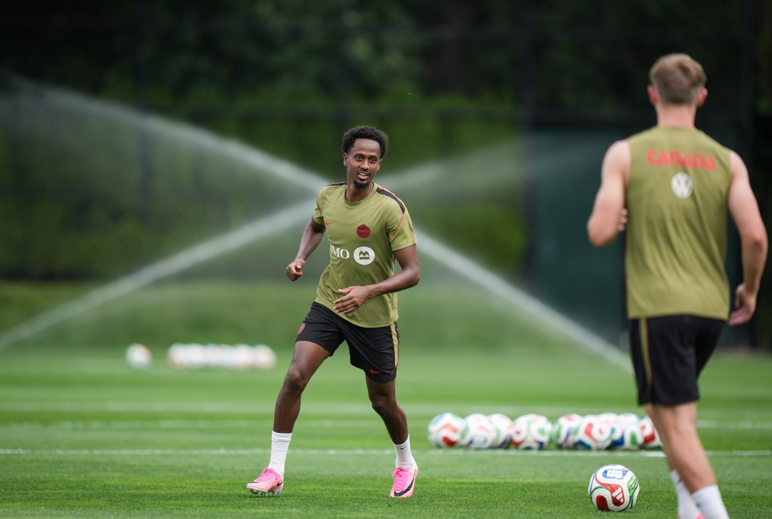Ali Ahmed à l’entraînement lundi.